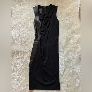 Danier black dress with leather trim. Size 2
